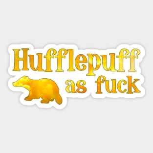 Yellow House Huffle AF Sticker